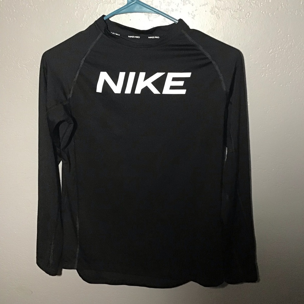 Nike Pro Boys Drí-Fit Long Sleeve Shirt Kids Crew Neck Size L